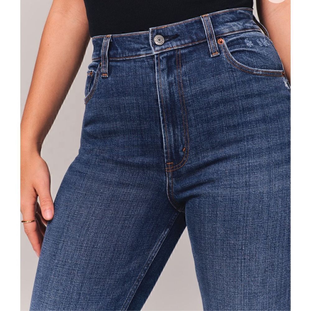 Abercrombie & Fitch 26 Short Curve Love The Ankle Straight Ultra High Rise distr - Picture 6 of 9